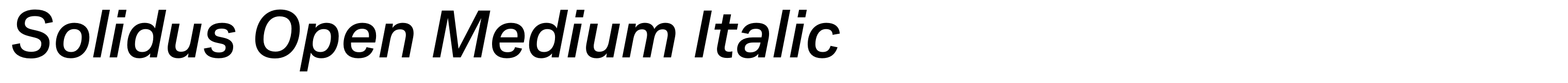 Solidus Open Medium Italic